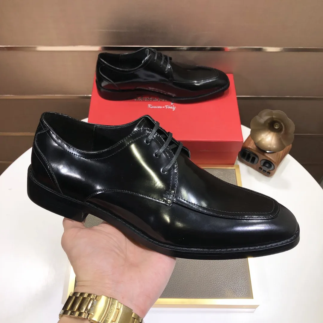 Men's shoes 💰480💰[Ferragamo/Ferragamo] The latest model in the counter, original imported cowhide fabric + sheepskin lining + original luxury metal buckle + original combination outsole, no pressure in comparison 38--44 (custom-made for 45, non-refundable)